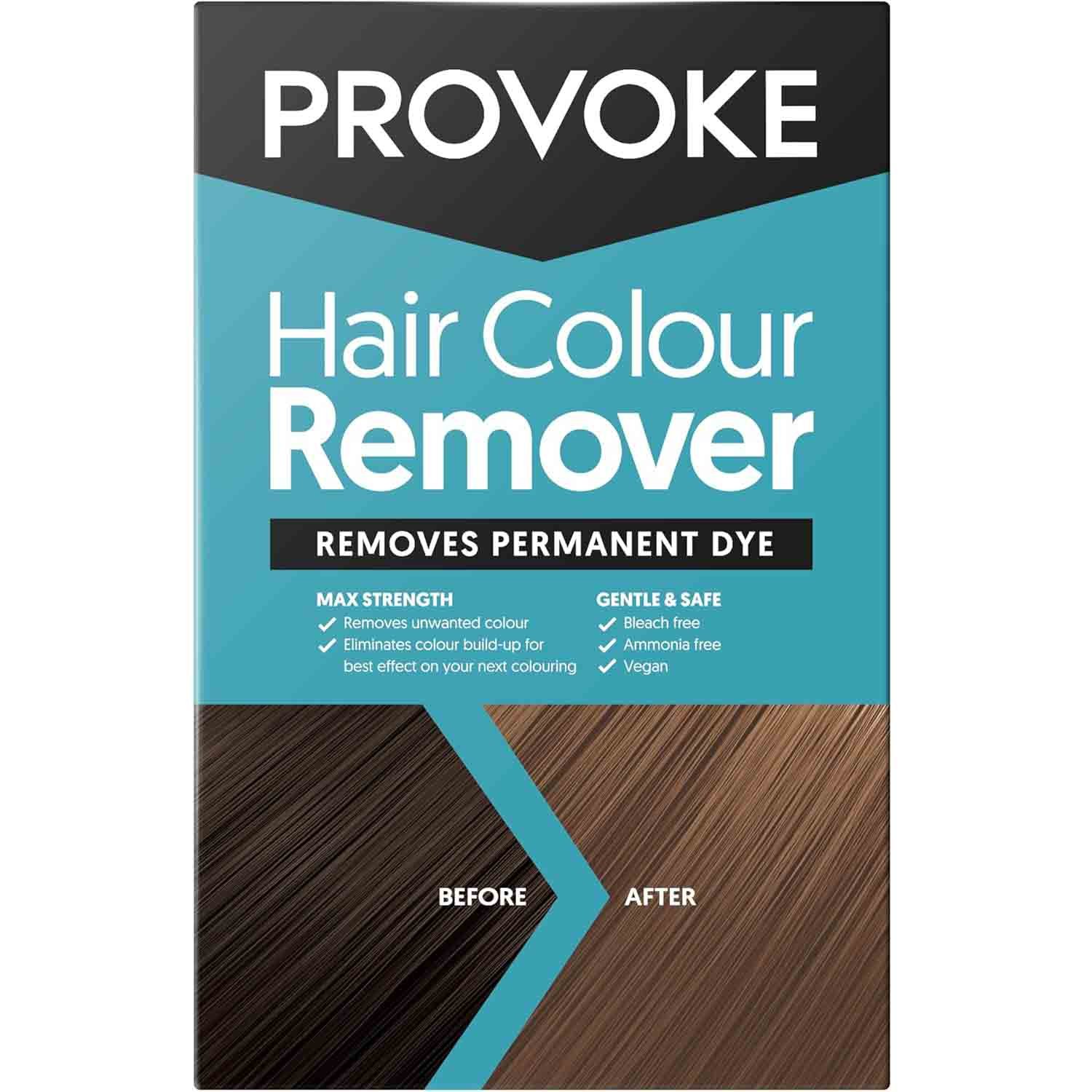 PROVOKE Hair Colour Remover Max Strength – Ammonia-Free & Bleach-Free Dye Remover PROVOKE Hair Colour Remover Max Strength – ammonia-free, bleach-free formula for removing permanent and multicoloured hair dye safely.
