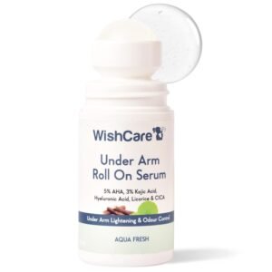 WishCare Under Arm Roll On Serum 50ml – brightening underarm serum for odor control, sweat reduction, and smooth skin.