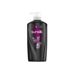 Sunsilk Stunning Black Shine Shampoo 625ml – nourishing shampoo for shiny, smooth, and healthy black hair.
