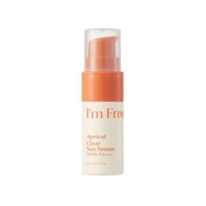 I’m From Apricot Clear Sun Serum 10ml – lightweight Korean sunscreen serum for brightening, hydration, and UV protection.