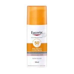 Eucerin Pigment Control Sun Fluid SPF 50+ 50ml – anti-pigmentation sunscreen that reduces dark spots and protects skin.