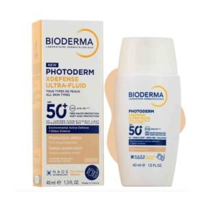 Bioderma Photoderm XDefense Ultra Fluid SPF50+ Shade 01 Very Light – lightweight tinted sunscreen for even tone and full protection.