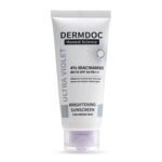 DERMDOC 4% Niacinamide Sunscreen SPF 50 50g – lightweight sunscreen for sun protection, brightening, and even-looking skin tone.