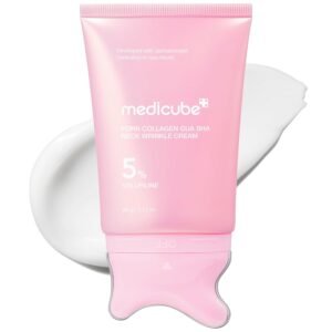 Medicube PDRN Collagen Gua Sha Neck Wrinkle Cream 90g Bangladesh – 5% Volufiline, PDRN and Collagen neck cream with built-in Gua Sha applicator