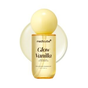 Medicube Glow Vanilla Hair & Body Fragrance Mist 100ml Bangladesh – creamy vanilla musk hair and body perfume mist with Niacinamide, Kojic Acid and Hyaluronic Acid