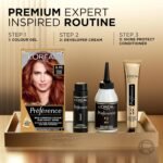 L'Oréal Paris Preference Permanent Hair Color 6.45 Intense Copper Auburn – Permanent Copper Auburn Hair Dye | 3 Star Cosmetics Bangladesh - Image 3